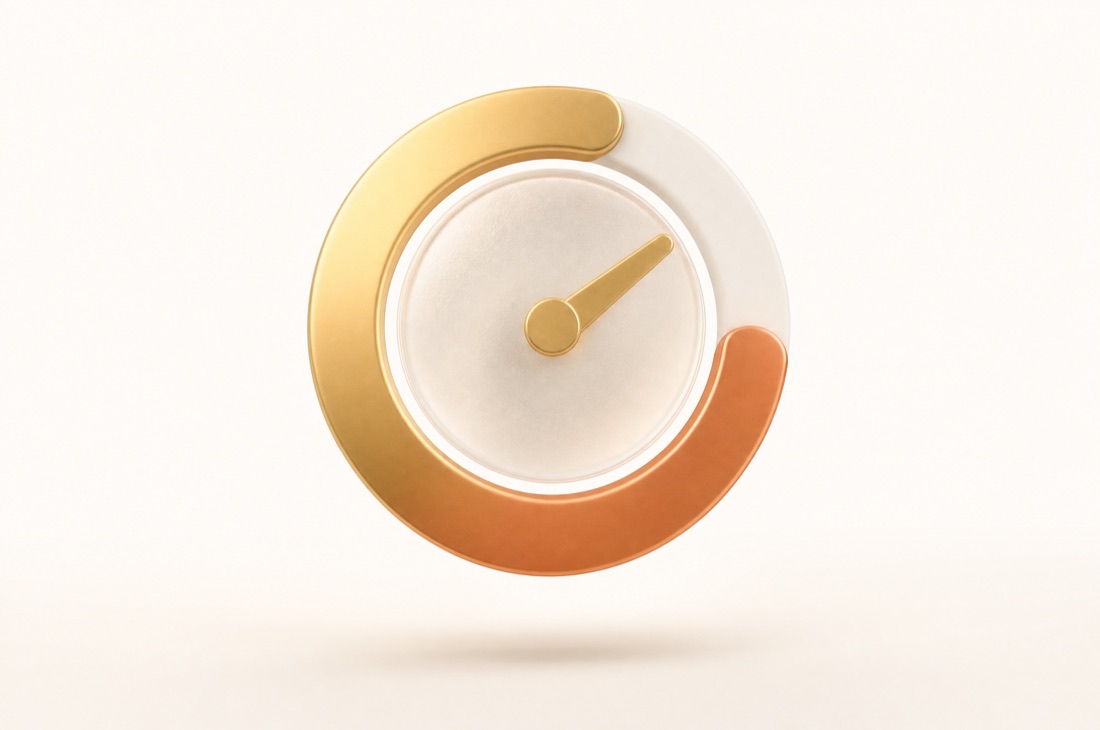A credit score gauge